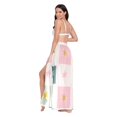 thumbnail image 3 of FORMRS Womens Beach Sarong Semi-Sheer Bikini Wrap Skirt Swimsuit Cover-ups, Beige Abstract, 3 of 7