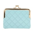 thumbnail image 4 of Unique Bargains 1 Pc Coin Purse Wallet Argyle Texture Clip Buckle Coin Purse Pouch Blue, 4 of 5
