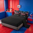 thumbnail image 3 of meiyoeat Race Car Flag 7 Pieces Full Size Bedding Sets,Extreme Speed Games Full Size Bed in a Bag,Black Reversible, 3 of 7