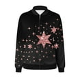 thumbnail image 4 of Mgmyaa Women's Casual Long Sleeve Zippered Jacket with Star Print and Pockets for Trendy Everyday Outfits, 4 of 5