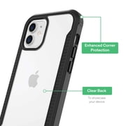 onn Dual-Layer Phone Case for iPhone 12 / iPhone 12 Pro - Black/Clear