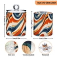 thumbnail image 5 of Yayeee 2 Pack Qtip Holder Bathroom Cotton Swab Canister with Lid Clear Dispenser Set, Beige Abstract Wavy, 5 of 6