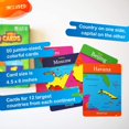 thumbnail image 5 of Geotoys Geocards Tarjetas flash del mundo y EE. UU. Juego de geografía Juegos de cartas para niños para el hogar Escuela y viajes Tarjetas flash de estados y capitales Juegos de cartas para familias J, 5 of 5