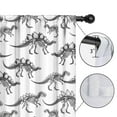 thumbnail image 4 of Blackout Kids Curtains,White Dinosaurs Skeletons Pattern Childrens Insulated Curtains Set Of 2,Bedroom Essentials,Toddler Room Decor 42"x63", 4 of 5
