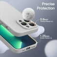 thumbnail image 6 of JETech Magnetic Silicone Case for iPhone 13 Pro Max 6.7-Inch, Compatible with MagSafe, Phone Cover with Camera Lens Full Protection (Light Grey), 6 of 6