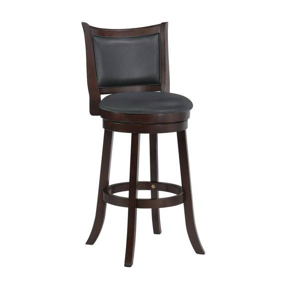 New Classic Furniture Tabouret de Bar Pivotant Bristol, 29 Pouces, Brun Foncé/noir