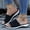 Black, variant on Flat Slides Sandals for Women Open Toe Slip On Elastic Band Casual Lightweight Comfortable Breathable Beach Summer Slipper Shoes