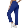 thumbnail image 6 of Inglocry Women's Golf Pants with 2 Pockets 7/8 High Waisted Stretch Ankle Pants for Women Business Casual Travel Athletic Work Blue M, 6 of 6