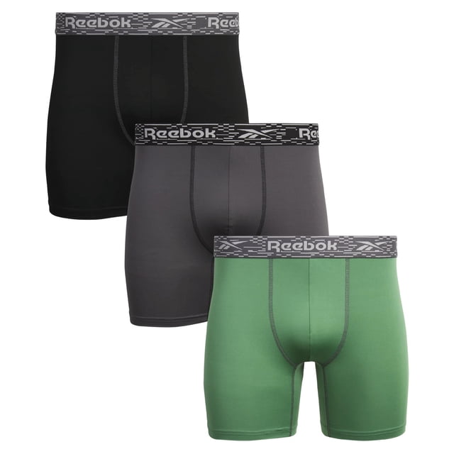 Calzoncillos tipo bóxer Reebok, 3 unidades, elásticos, que absorben la humedad para hombre