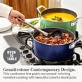 thumbnail image 4 of Granitestone Diamond 5 Qt Nonstick Stock Pot Soup Pot Pasta Pot Stew Pot with Tempered Glass Lid-Oven & Dishwasher Safe, Green, 4 of 6