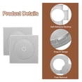 thumbnail image 4 of Uxcell 2 piezas de cubiertas de pared de tubería 51 mm/2" ID cuadradas removibles con tapa de agujero redondo, plateadas, 4 of 5