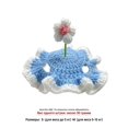 thumbnail image 3 of Adjustable Hand Crochet Flower Pet Hat Ruffled Brim Knitted Headwear, Lovely Photo Prop Costume for Kittens Small Puppies, 3 of 5