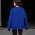 thumbnail image 3 of Kids Sweatshirts for Girls Oversized Solid Long Sleeve Pullover Sweatshirts for Girls Lightweight Crewneck Kids Sweaters Girls Fashion Winter Back To School Outfits for Teen Girls, 3 of 4