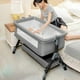thumbnail image 3 of Foldable Baby Bed Crib Portable Bassinet Bedside Liftable Cradle Bed Playpen NewbornWith Changing Table Storage Bag Mosquito net My Lux Decor Round, 3 of 26