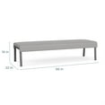 thumbnail image 4 of Waterfall Reception Waiting Room 3-Seat Bench / Charcoal Steel / Navy Blue, 4 of 5