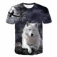 thumbnail image 1 of Animal Lobo camiseta para niños estampado niños Harajuku 3D camiseta verano niños manga corta niñas camiseta dibujos animados bebé T-Shirts12T Gao Jinjia LED, 1 of 2