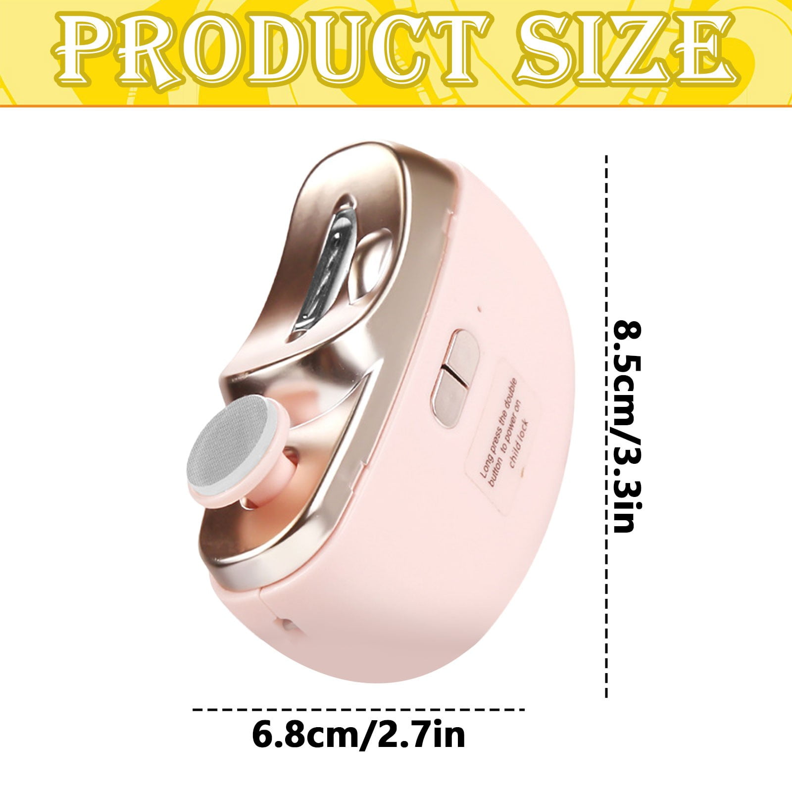 PPKVUFD Electric Nail Clippers, 2026 Upgrade 2 in 1 Electric Polishing Automatic Nail Clippers, Multifunctional Nail Trimmer with 2 Adjustable Speeds for Seniors, Adults (Pink)