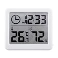 thumbnail image 1 of Cateissary Termómetro digital LCD Pantalla grande Reloj de decoración de automático Higrómetro de forma cuadrada de temperatura de estilo Termómetros Cateissary HA066046-00, 1 of 6