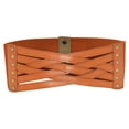thumbnail image 2 of Clearance! Baberdicy Women Corset Belt Wide Leather Waist Belt for Daily Punk Dresses Chest Elastic Waistband Brown, 2 of 4
