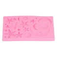 thumbnail image 3 of Moldes para fondant de tartas Jadeshay de silicona con forma de sol luna y estrellas decoración de cupcakes rendimiento de alta gama, 3 of 12