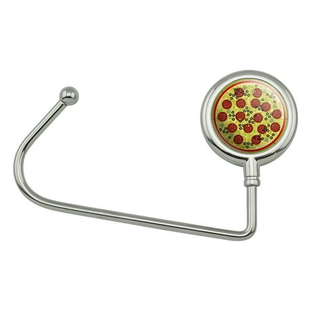 Pepperoni Pizza with Cheese Olives Purse Bag Hanger Holder Hook