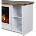 thumbnail image 6 of Real Flame Tramore 62" Coastal Wood Slim Electric Fireplace TV Stand in White, 6 of 9
