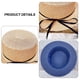 thumbnail image 3 of Sombrero de paja para mujer con circunferencia de 56-58 cm, sombrero para el sol con lazo de cinta, sombrero de copa plana para exteriores, sombrero para el sol con protección solar, 3 of 5