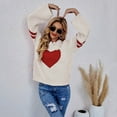 thumbnail image 2 of Vedolay Sweaters for Women Trendy Women's 2023 Trendy Fall Fashion Knit Ribbed Stripe Crop Pullover Sweater,White XL, 2 of 5