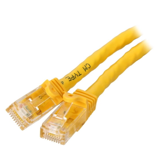 StarTech 100ft CAT6 Ethernet Cable - Yellow CAT 6 Gigabit Ethernet Wire - 250Mhz 100W PoE RJ45 UTP Network Patch Cord Snagless with Strain Relief(N6PATCH100YL)