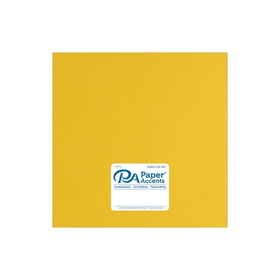 Paper Accents Cardstock 12"x 12" Muslin 73lb Daffodil 25pc