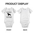 thumbnail image 3 of Warning: Protected by A Field Spaniel Dog Funny Baby Romper Creeper (White,12-18 Months), 3 of 5