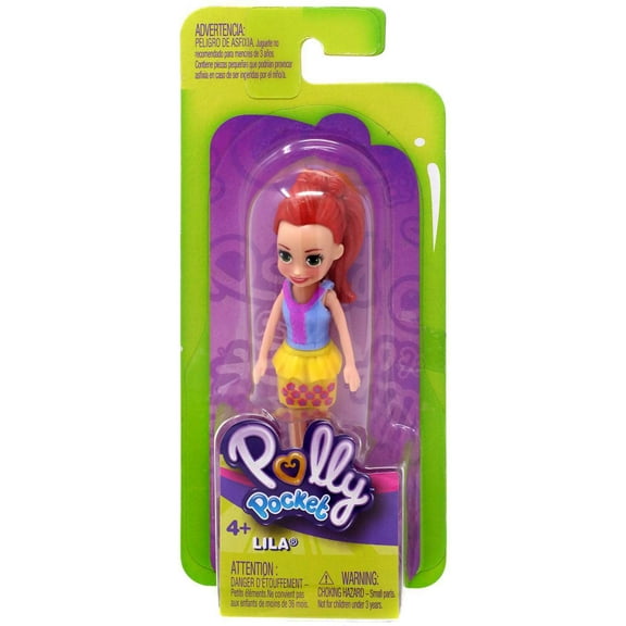 Polly Pocket Trendy Outfit Lila Mini Figure (Yellow Flower Skirt)