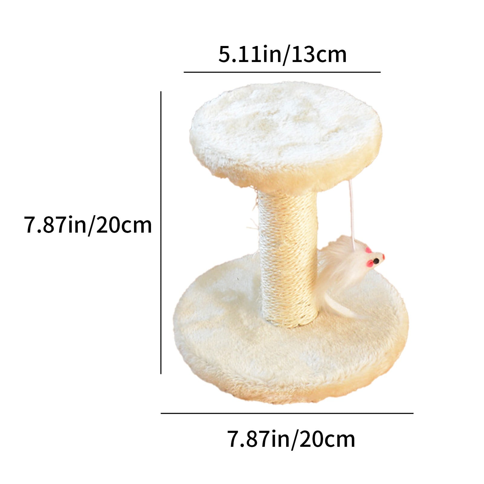 Sisal Cat Scratching Post for Indoor Cats and Kittens with Sisal Scratcher Poles, Post Cats Climbing Frame Cats Tree Small Cats Toy Cats Jumping Terrace Corpuscle Board