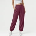 thumbnail image 2 of enyan Womens Casual Pants Sweatpants Women, Comfortable Womens Sweatpants, Fleece Womens Joggers Wine,XXXL, 2 of 7