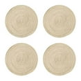thumbnail image 4 of 14 Inch Round Braided Placemats, Heat-Resistant Stain Resistant Anti-Skid, Round Table Mats Washable Polyproplene Table Mats Placemats for Dining Tables (Set of 4,Gold ), 4 of 8