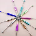 thumbnail image 4 of 20 piezas-bolígrafos de plástico con cuentas, plumas con abalorios, regalos de fiesta de cumpleaños, papelería para estudiantes, escritura, 4 of 4