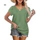 thumbnail image 5 of Camiseta de algodón para mujer, blusa de encaje de Color sólido, playa, vacaciones, Club, cita, cumpleaños, Top básico, ropa de primavera y Prendas para la parte del cuerpo Verde claro METRO Guardurnaity AP010773-07, 5 of 5