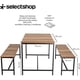 thumbnail image 2 of uego De Mesa Y Sillas de Comedor Mesa De Cocina De Madera MDF Rústica con 2 Bancas 4 Asientos Ideal para Casa Cocina Vintage (Café), 2 of 5