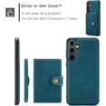 thumbnail image 3 of Case for Samsung Galaxy S24 Plus, Detachable Magnetic Wallet Card Cash Slot Case Cover Support Wireless Charging Functional Kickstand (Teal), 3 of 15