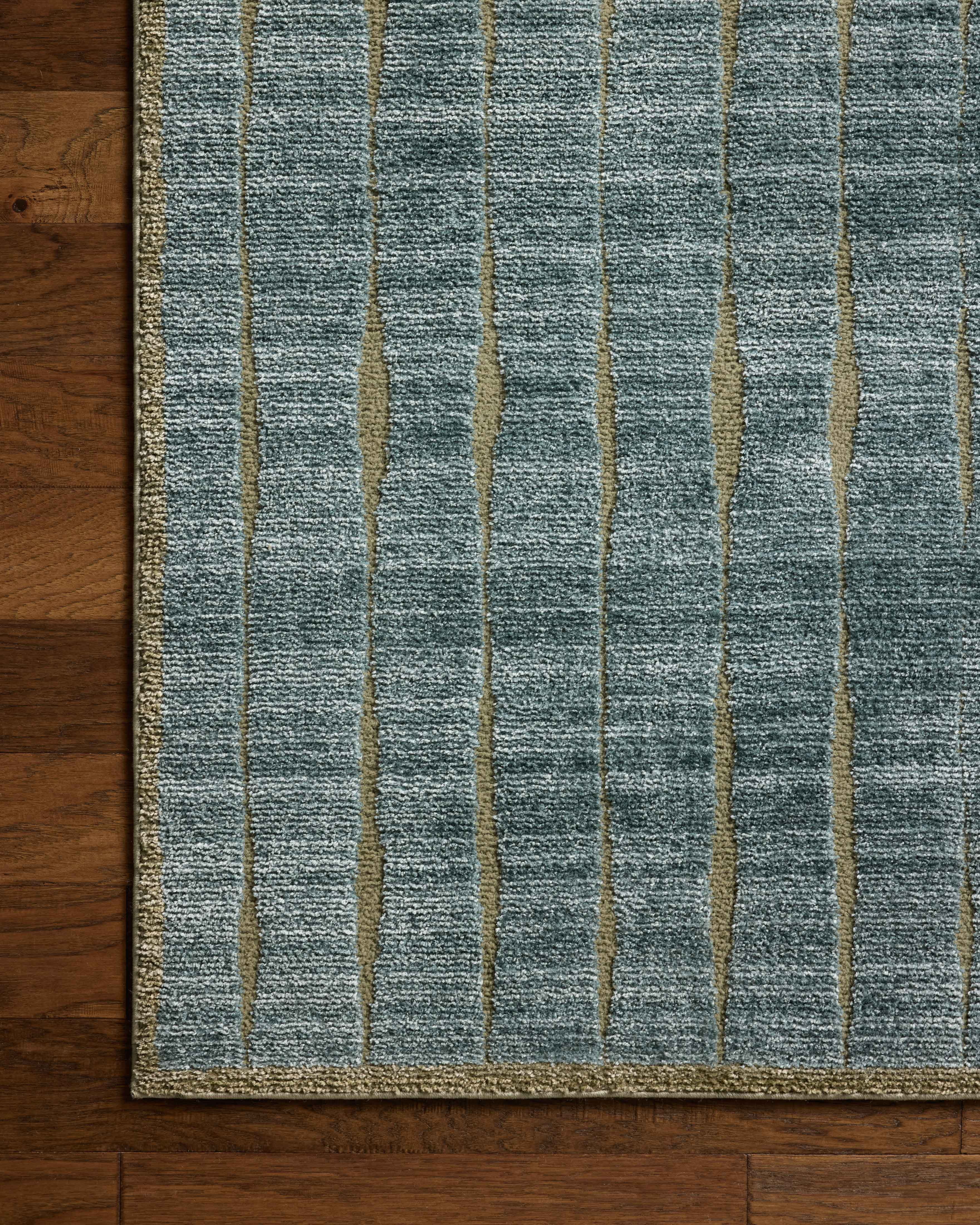 Chris Loves Julia x Loloi Calvin Ocean / Olive 18" x 18" Sample Rug