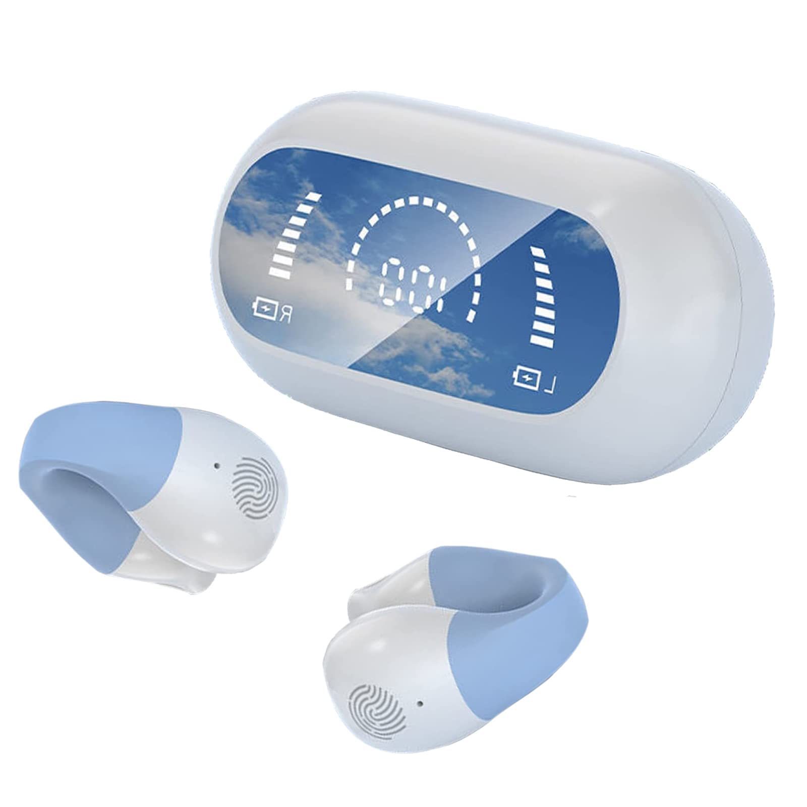 Clip On Open Ear Headphones Bone Conduction Earbuds Ear Buds Wireless