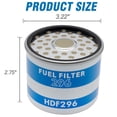 thumbnail image 4 of Anxingo 2Pack EDPN9N074AA Fuel Filter with Gaskets Replacement for Ford Tractor 2000 3000 4000 5000 7000 2600 6500 7500, 4 of 7