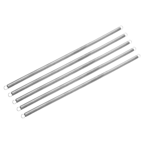 5Pcs 0.8x8x300mm Extended Compression Spring, 304 Stainless Steel Spring, Silver