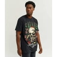 thumbnail image 3 of Reason Men's Savage Skull Snake Print T-Shirt, Black Small, 3 of 3