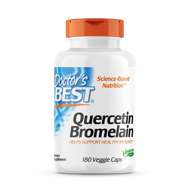 Doctor's Best Quercetin Bromelain, NonGMO, Vegan, Gluten Free, Soy