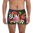 thumbnail image 2 of Goofa Summer Birds and Flowers Printed Men's Boxer Briefs Underwear, Moisture-Wicking Underwear, Trunk,Soft and Breathable Cotton Underwear-Small, 2 of 9