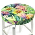 thumbnail image 3 of Naloa Watercolor Blooming Cactus Round Bar Stool Cushion Cover 12-14 inch, Fits Kitchen, Office, Restaurant Chairs - 14 inch, 3 of 7