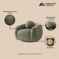 thumbnail image 4 of Tribeca Sofa and Accent Chairs with Solid Wood Frame in Olive Green - Set of 3, 4 of 18