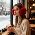 thumbnail image 5 of DAMAI Women'S Winter Warm Earmuffs, Soft Fluffy Ear Muffs Slouchy Winter Faux Fur Ear Covers Cold Outdoor Foldable Headband Ear Warmer, 5 of 6