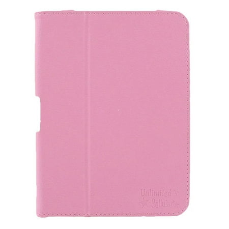 Leather Flip Book Case/Folio for Kindle Fire HD 7" (2012 Version) - Pink